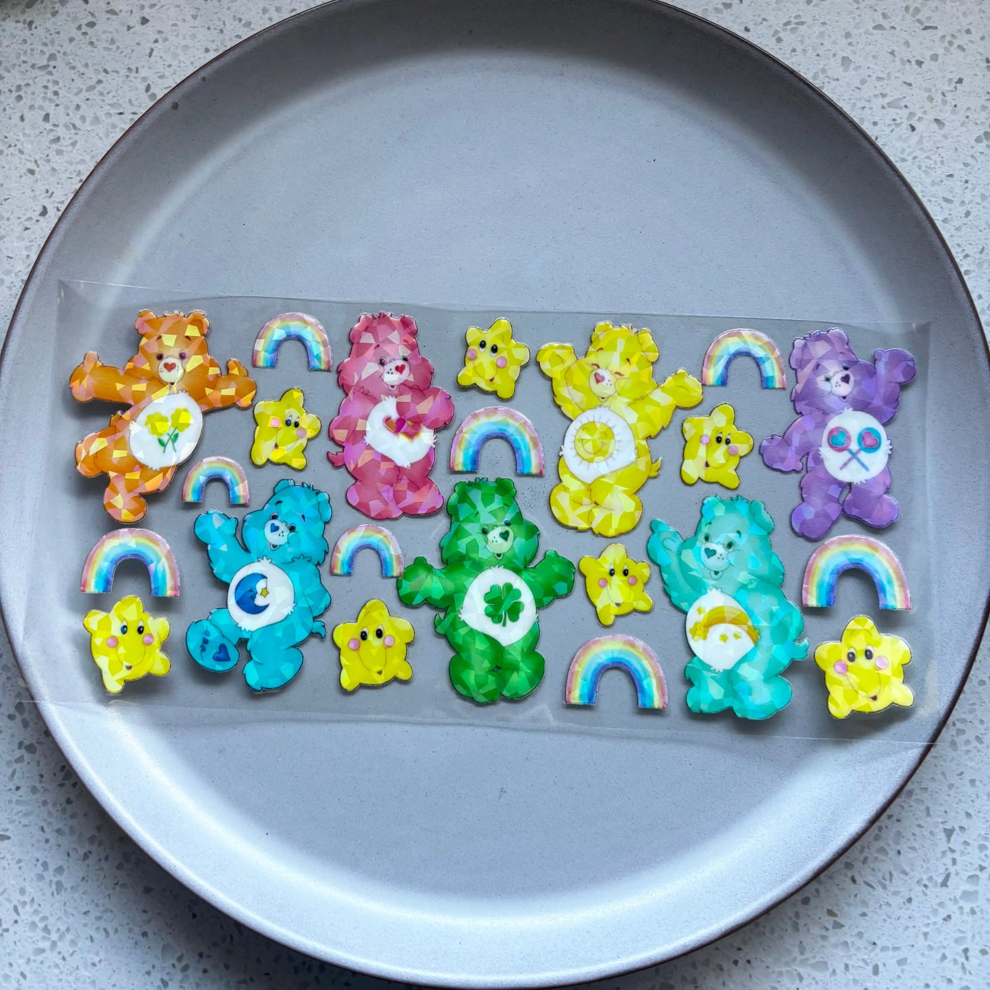 Care Bears Holographic UV DTF WRAP KK Scents & Co.