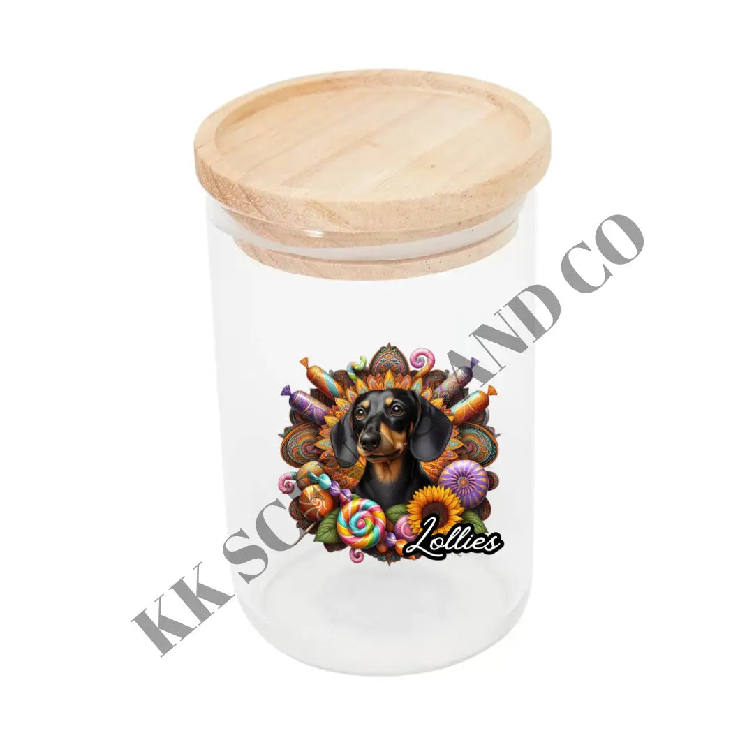 Dachshund Canister Decal - Lollies KK Scents & Co.