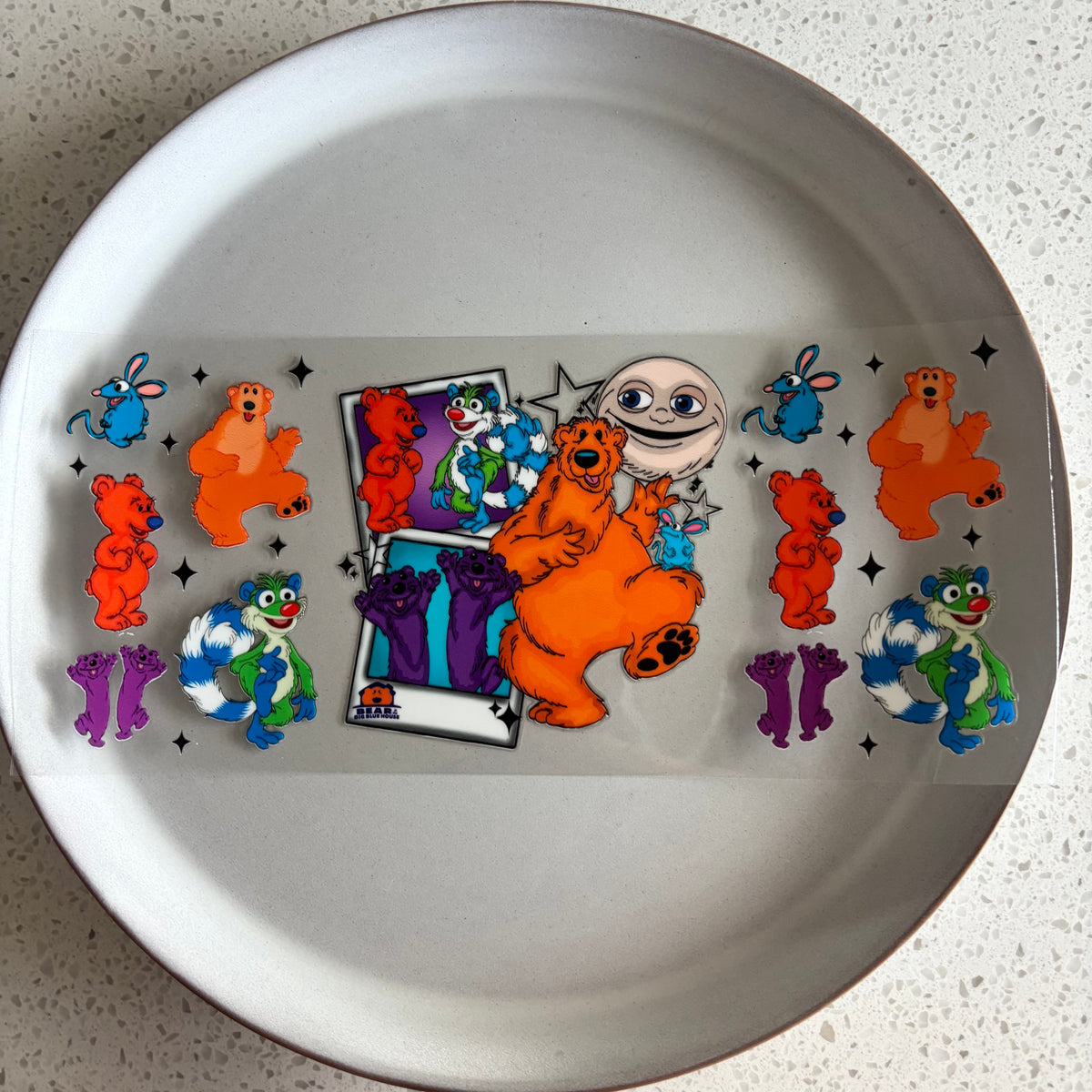 Bear In The Big Blue House UV DTF WRAP