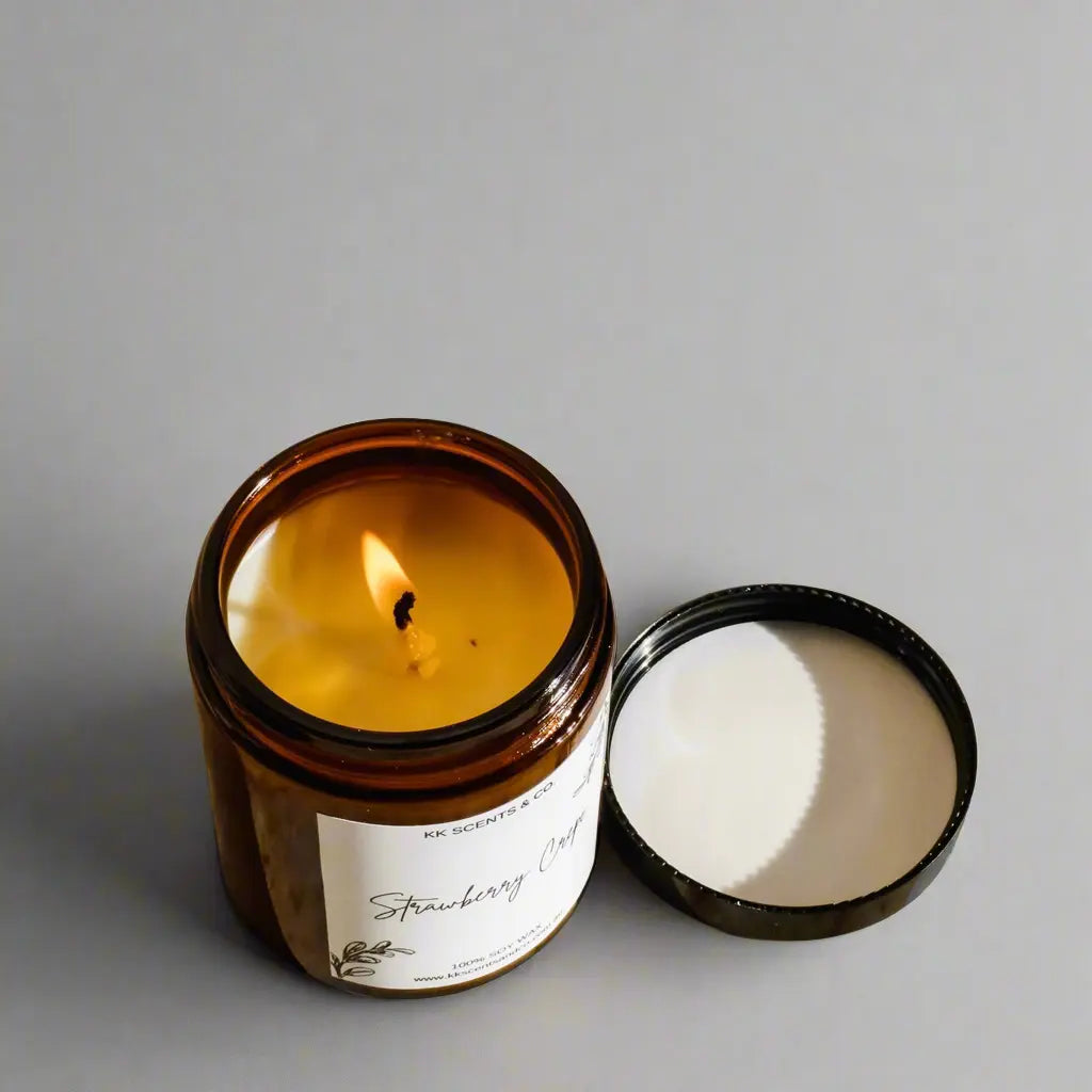 Amber Medium Soy Candle KK Scents and Co.