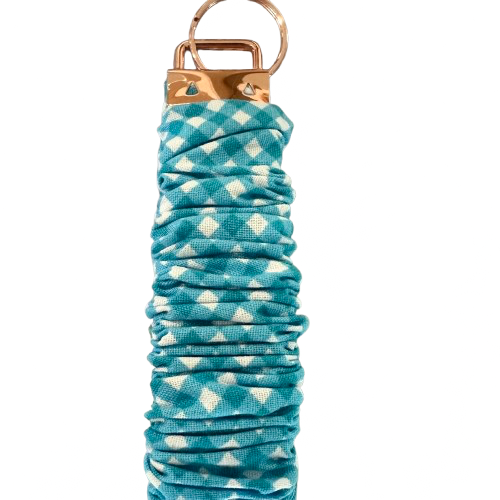 Light Blue Gingham Wristlet KK Scents & Co.