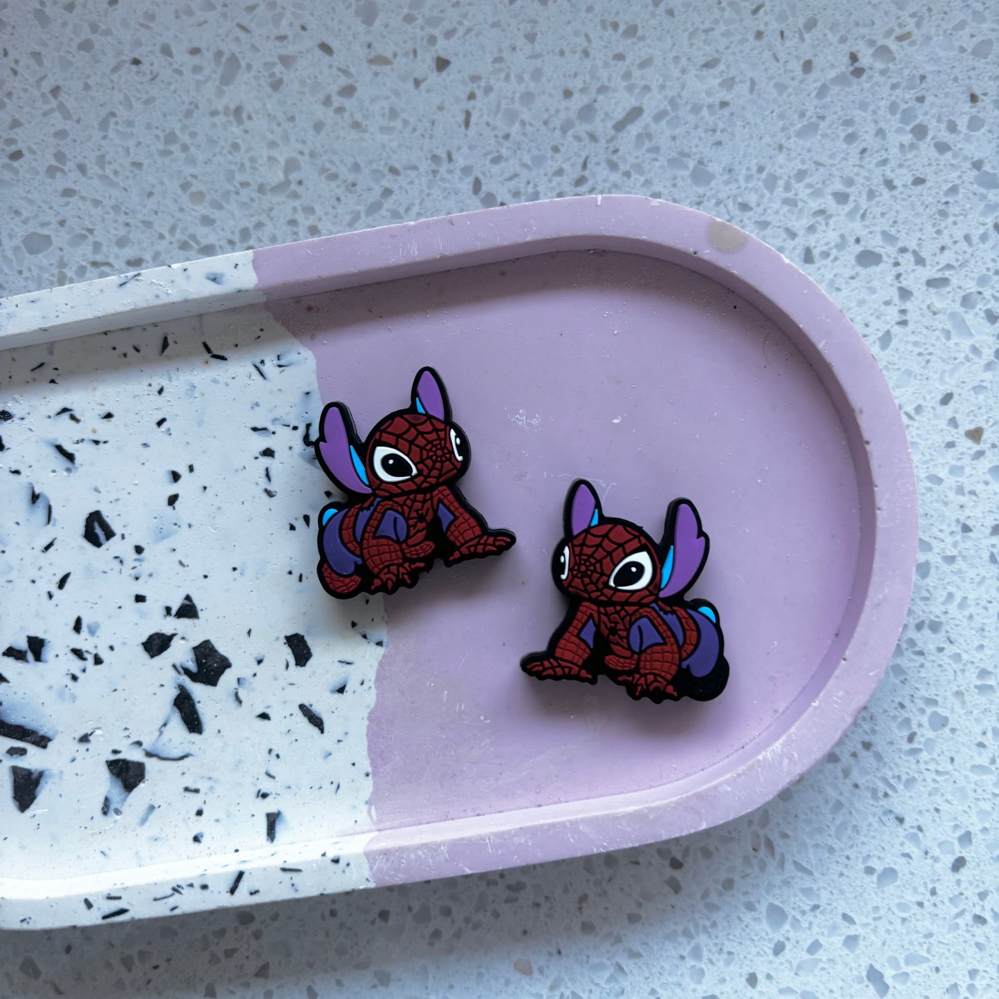Spiderman Stitch Silicone Bead