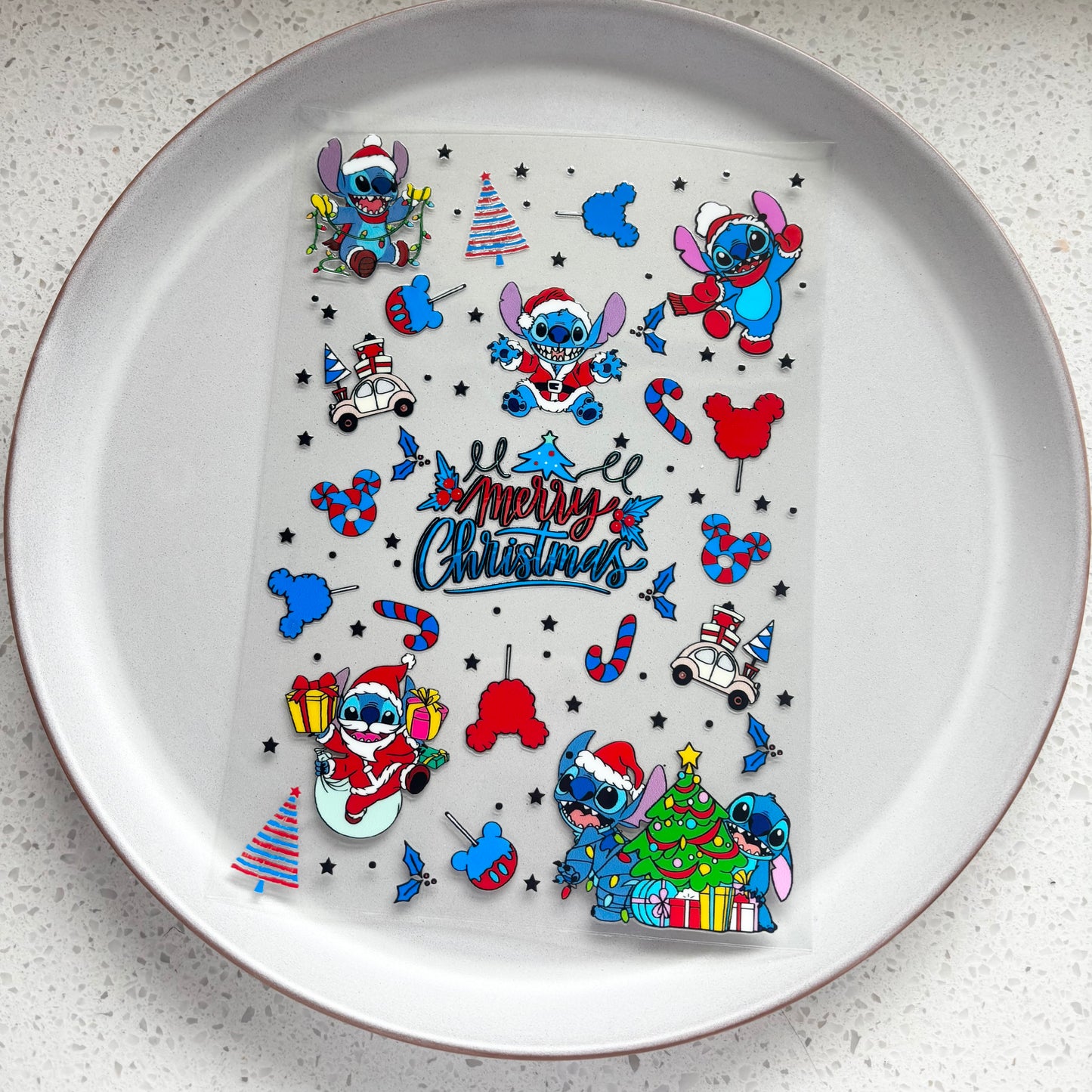 Merry Christmas Stitch - A5 Notepad UV DTF