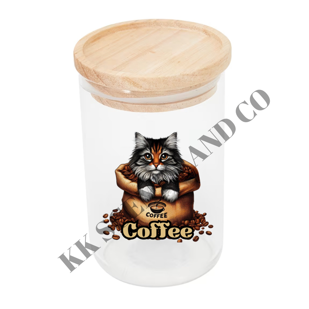 Cats Canister Decal - Coffee