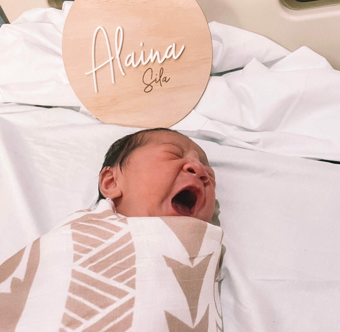 Personalised Bamboo Announcement Plaque