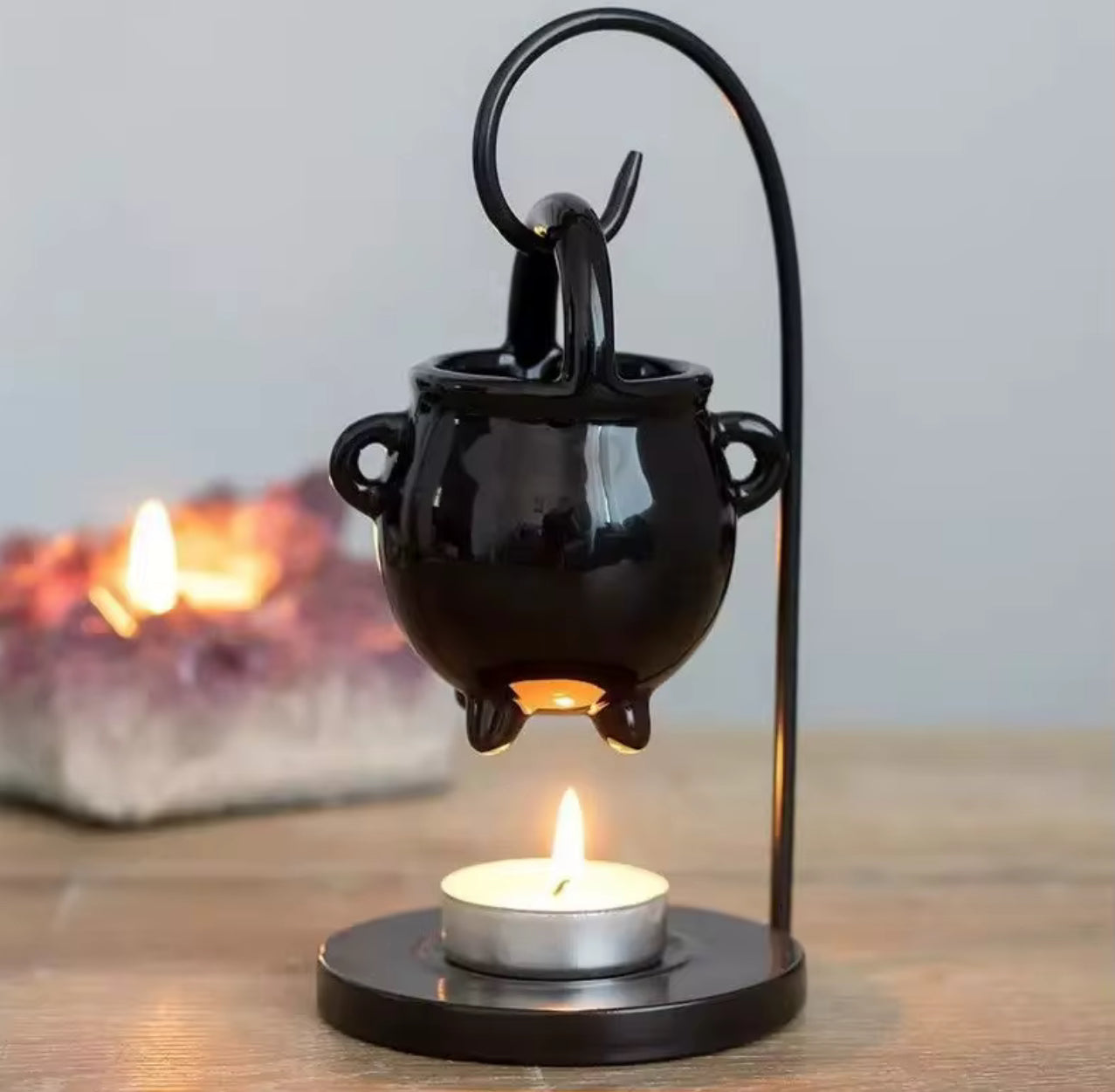 Halloween Cauldron Tea Light Burner