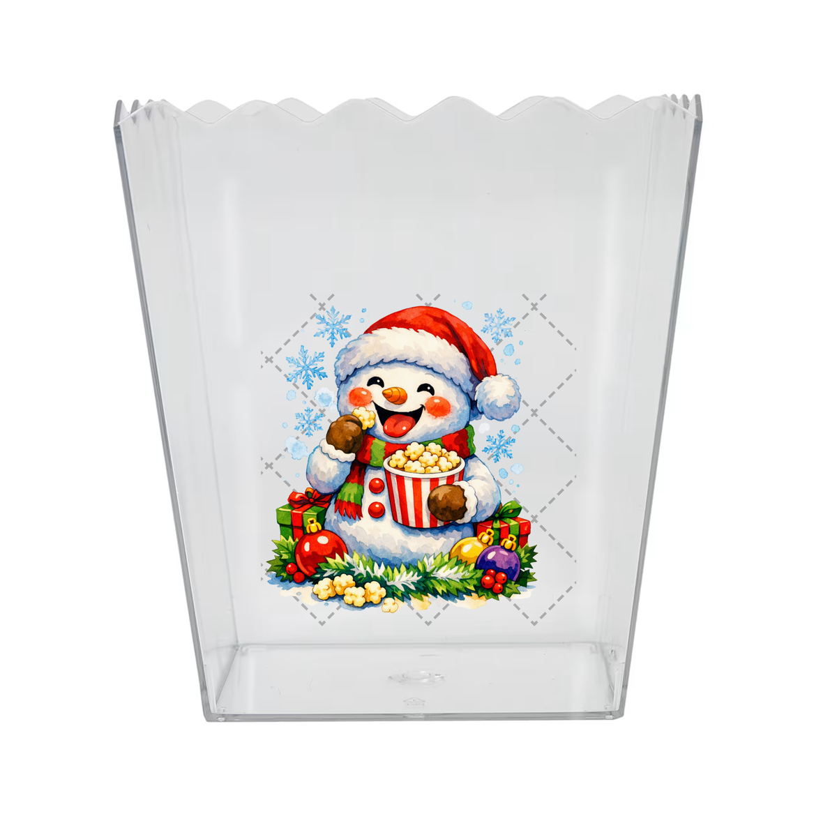 Snowman Popcorn Box Decal