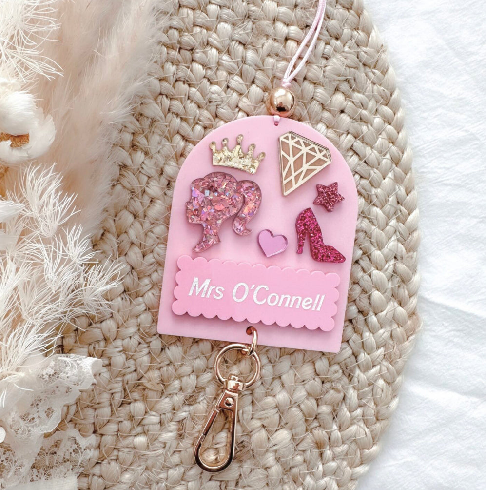 Barbie personalised lanyard