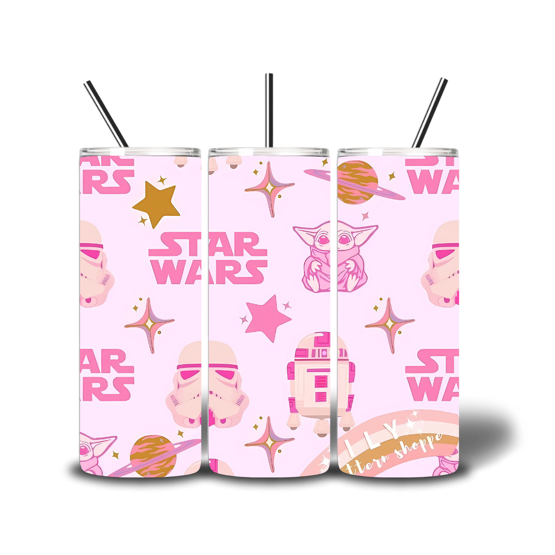 20oz Sub Print - Pink Star Wars