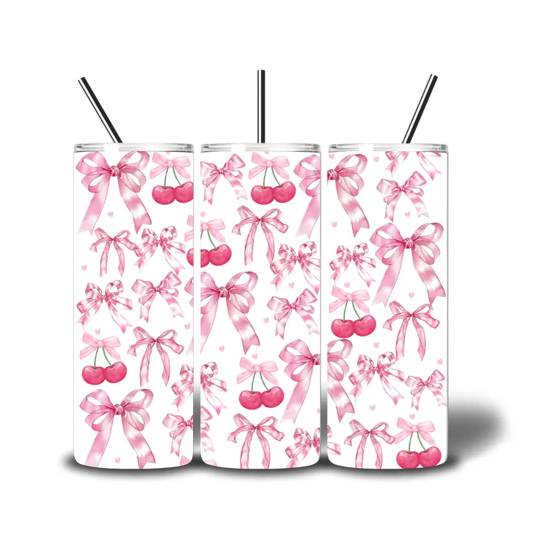 20oz Sub Print - Cherries & Bows KK Scents & Co.