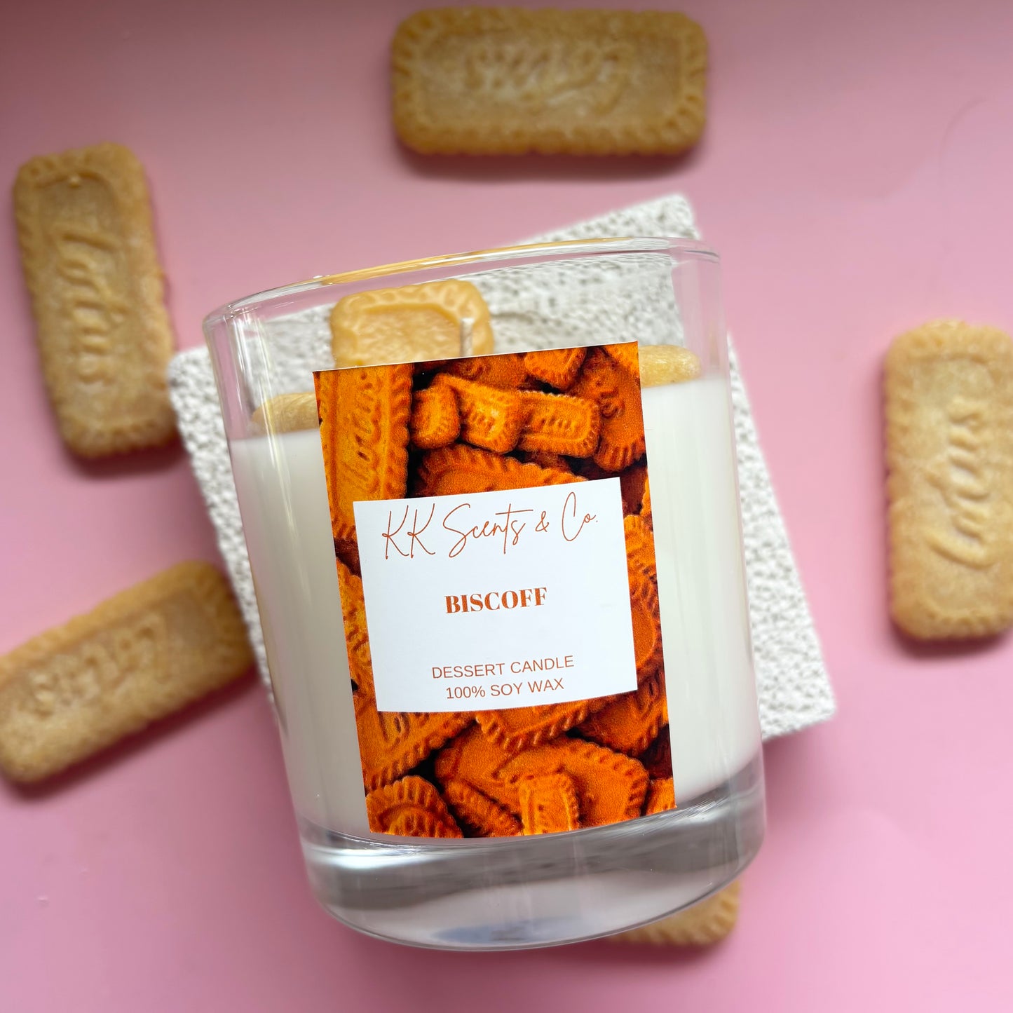 Biscoff dessert candle