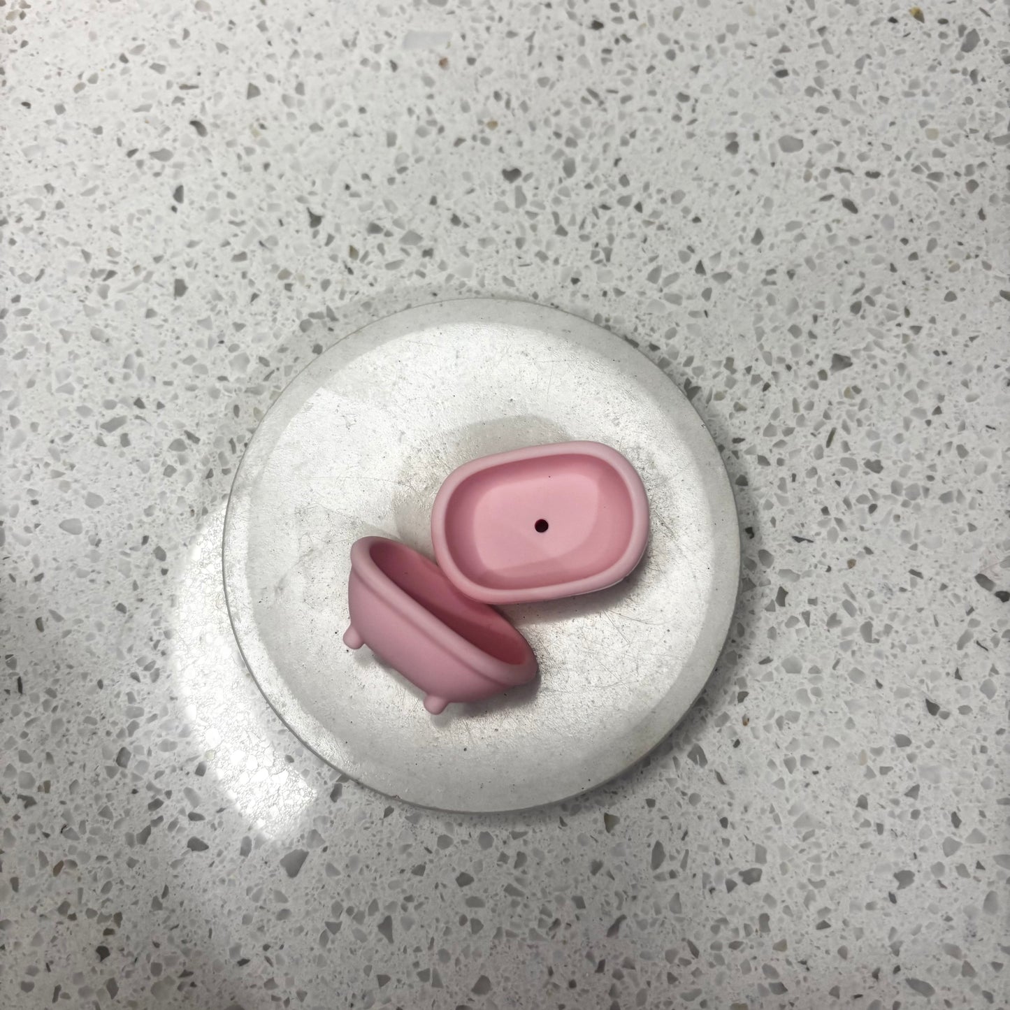 3d Pink Bath Tub Focal Silicone Bead