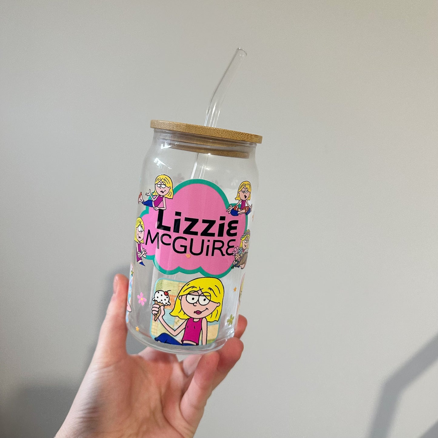 Lizzie mcguire iced coffee glass