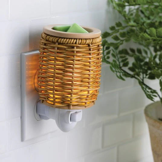 Wicker Lantern Pluggable Warmer KK Scents & Co.