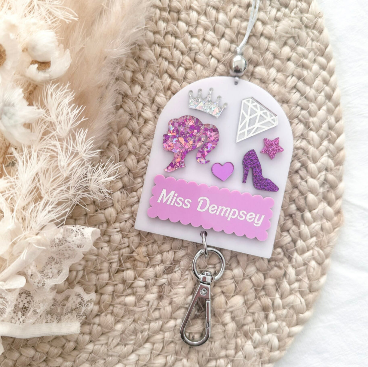 personalised barbie lanyard