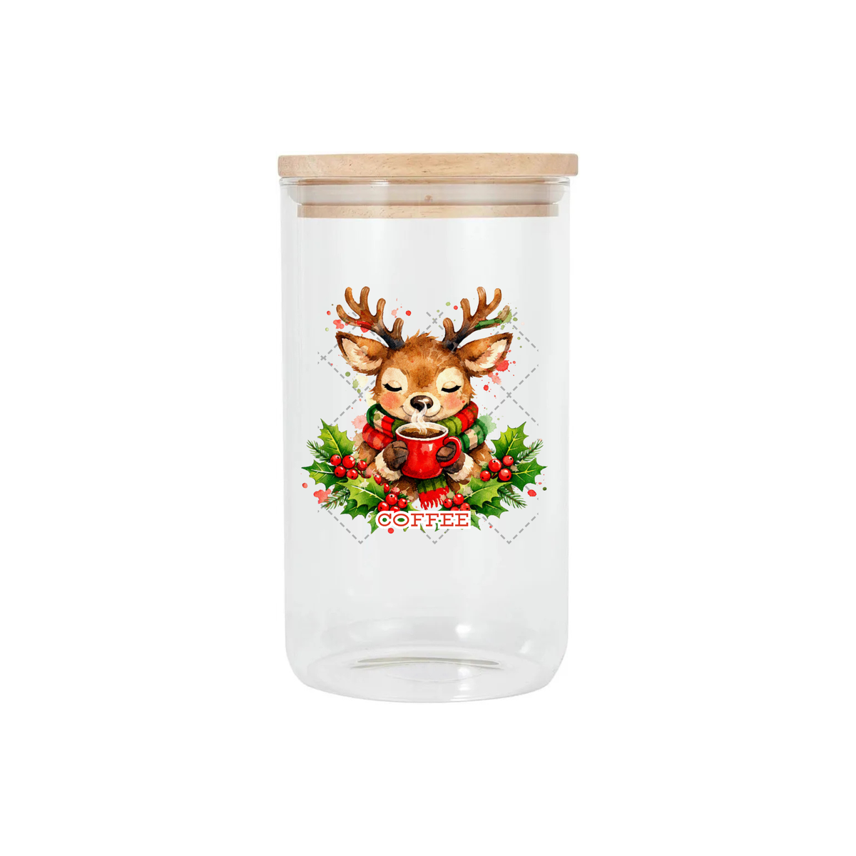 Christmas Canister Decal - Coffee