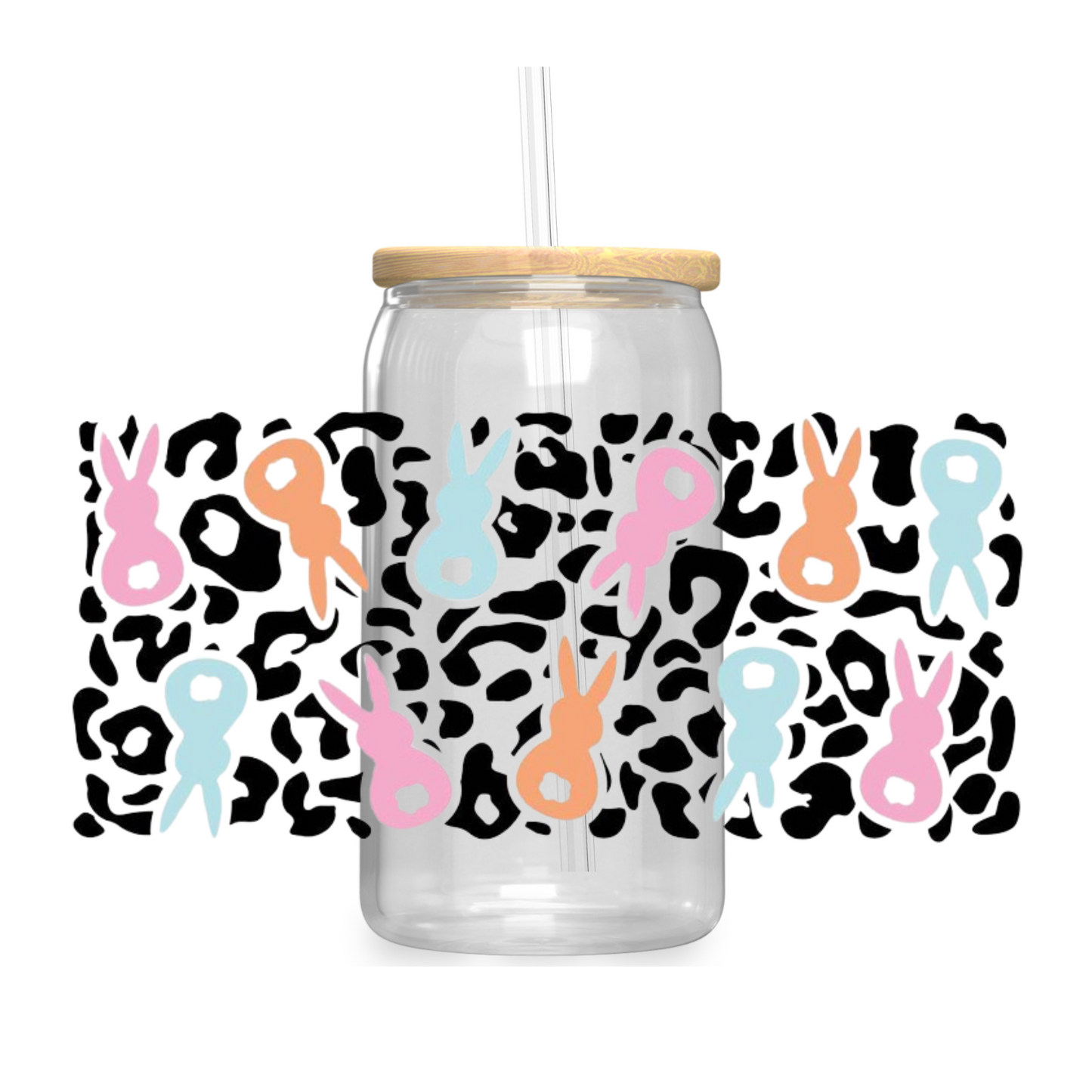Rainbow Leopard Bunny UV DTF WRAP KK Scents & Co.