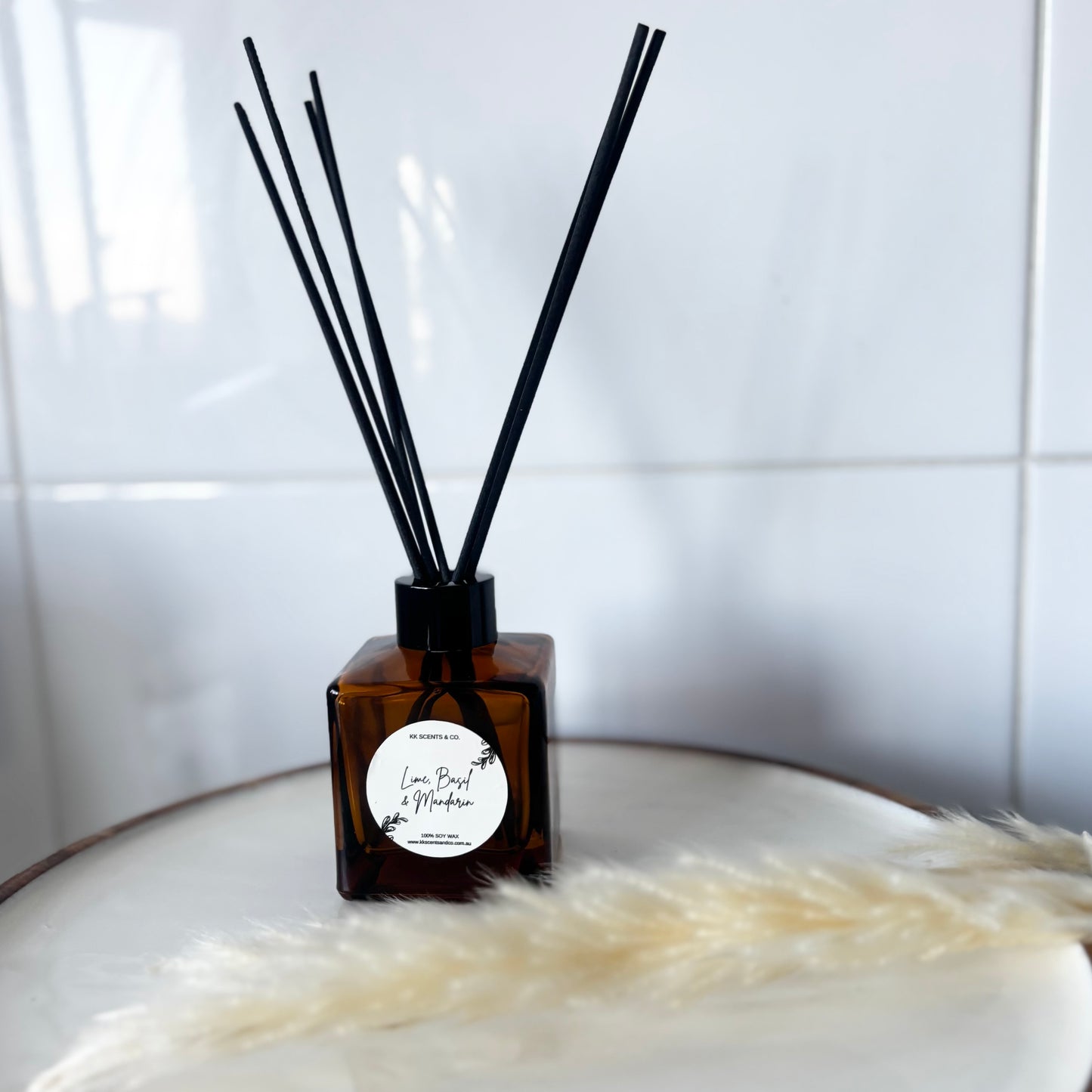 amber square reed diffuser