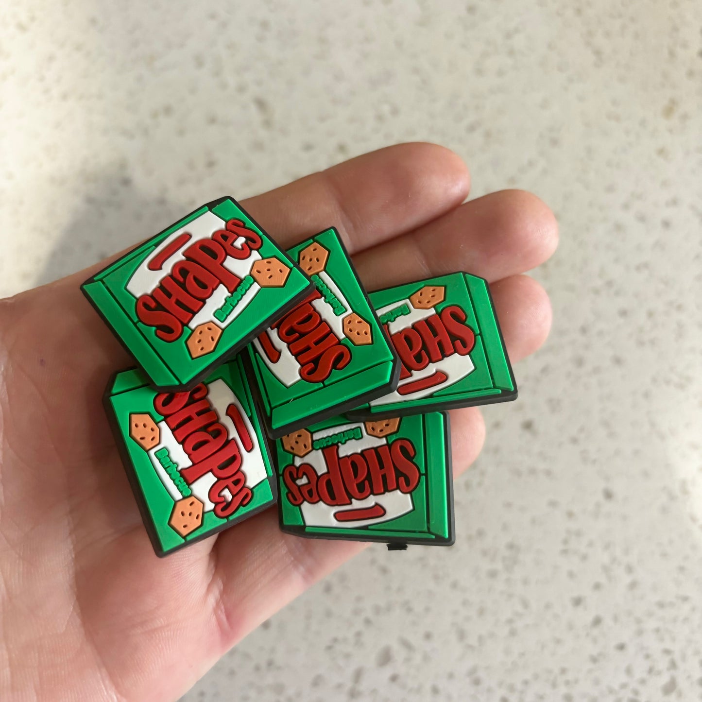 bbq shapes croc charm