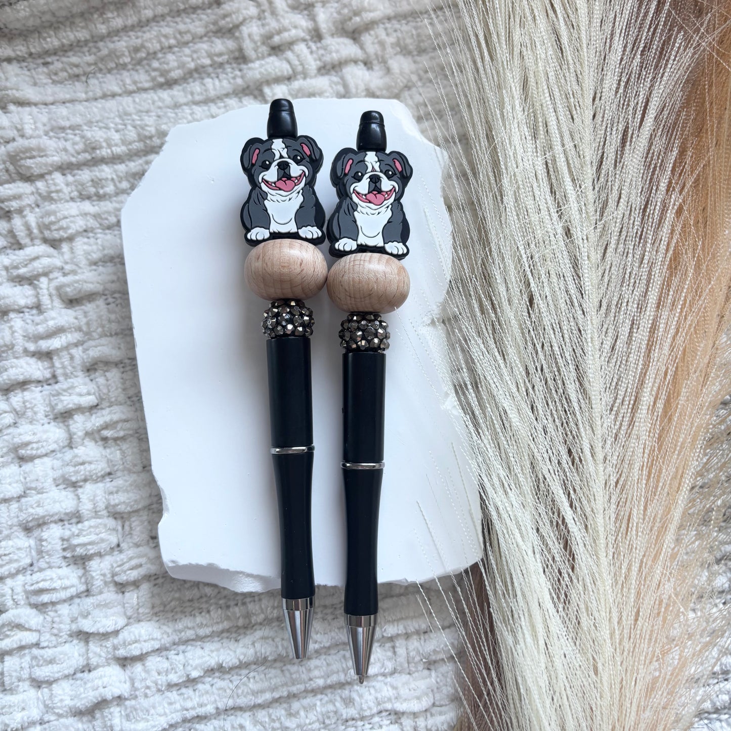bulldog beaded pen