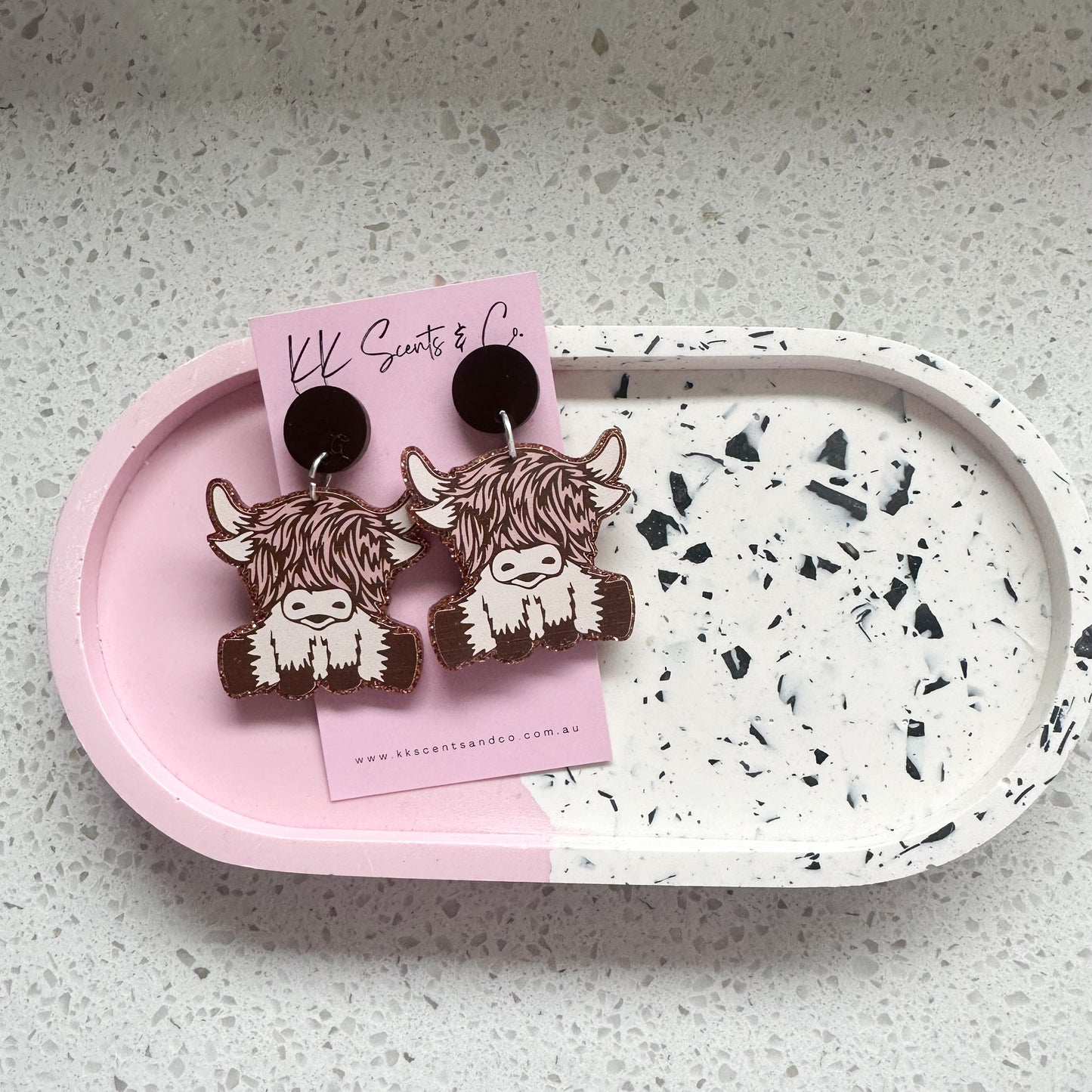 highland cow earrings