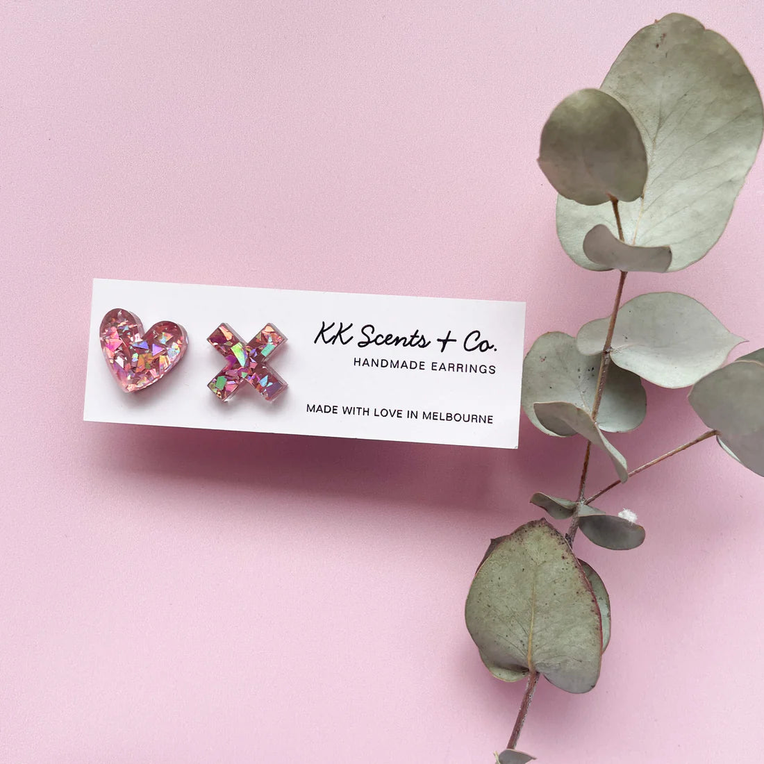 Rose Holographic Mix Studs