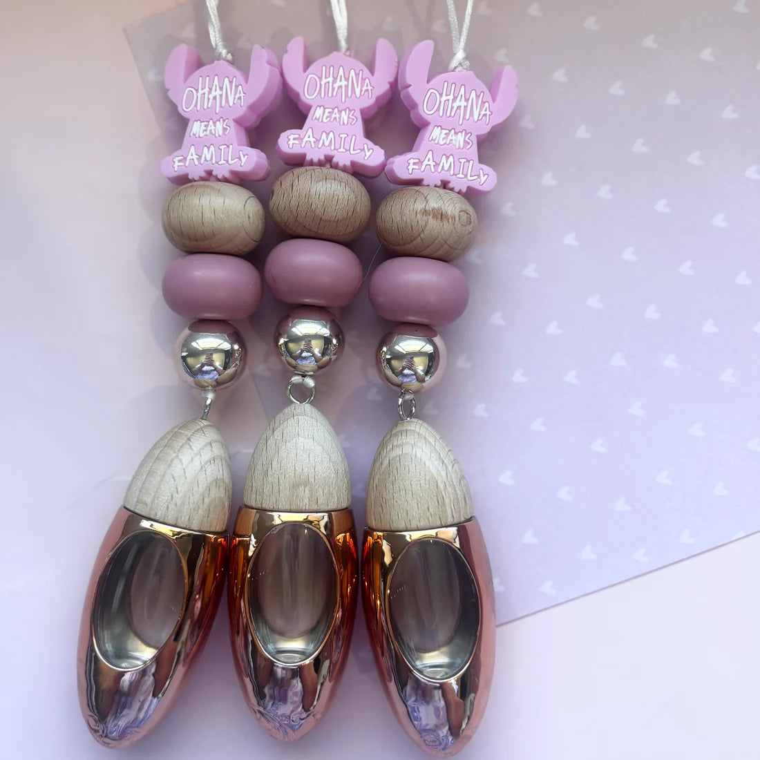 Pink Stitch Hanging Car Diffuser