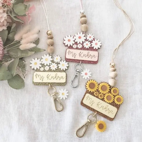 Personalised ‘Bloom from within’ Teacher Lanyard KK Scents & Co.