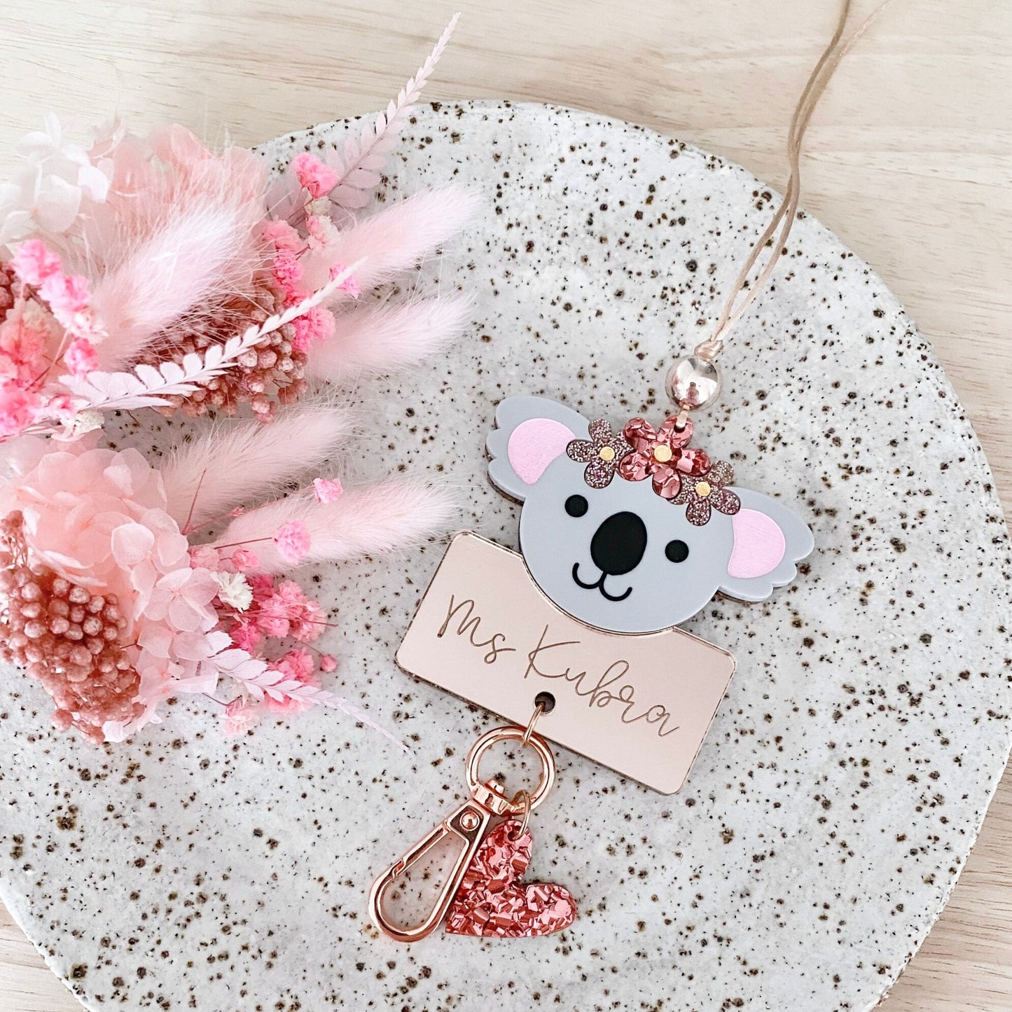 Personalised koala lanyard