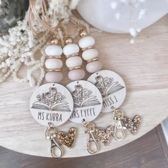 personalised wildflowers lanyard