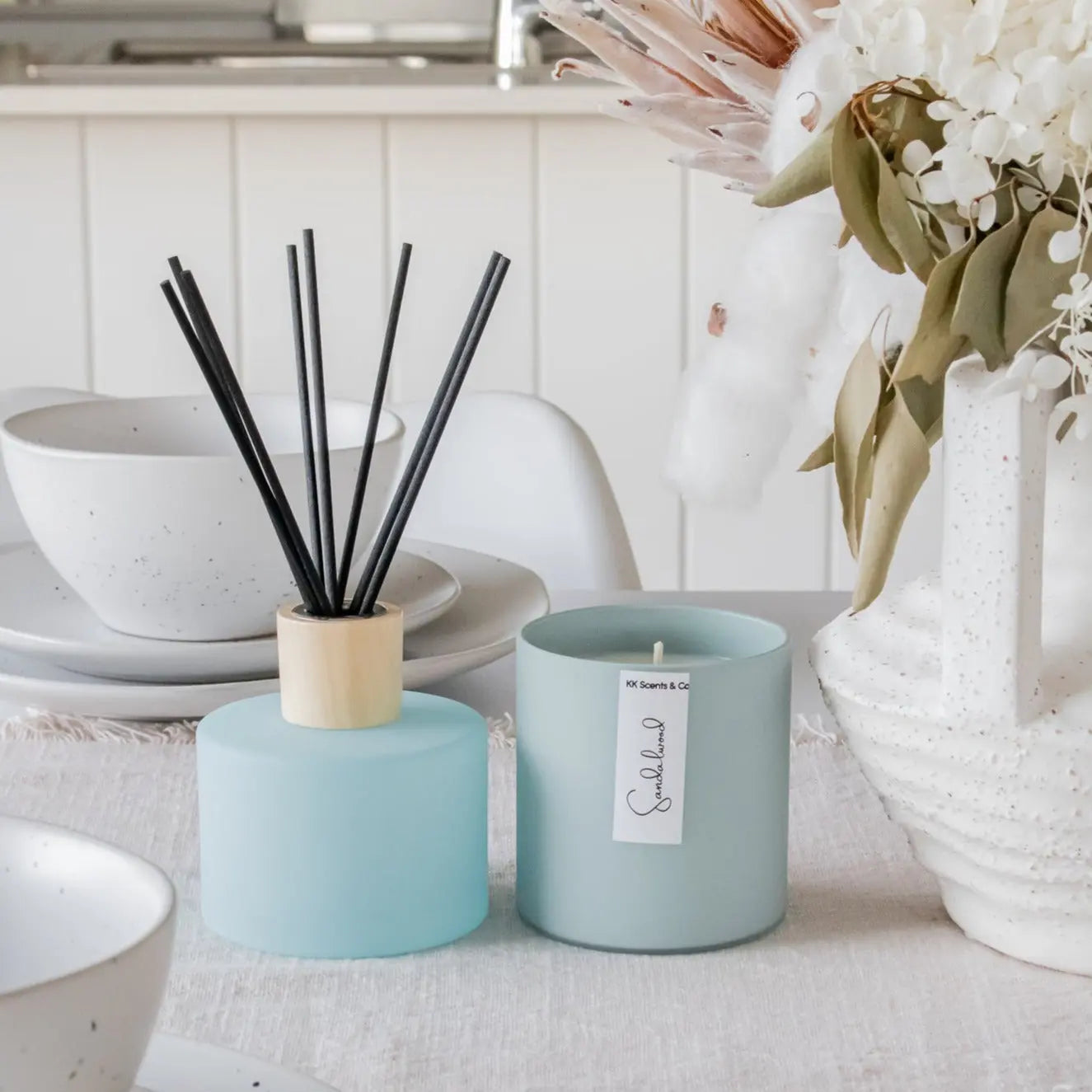 candle and reed diffuser gift set