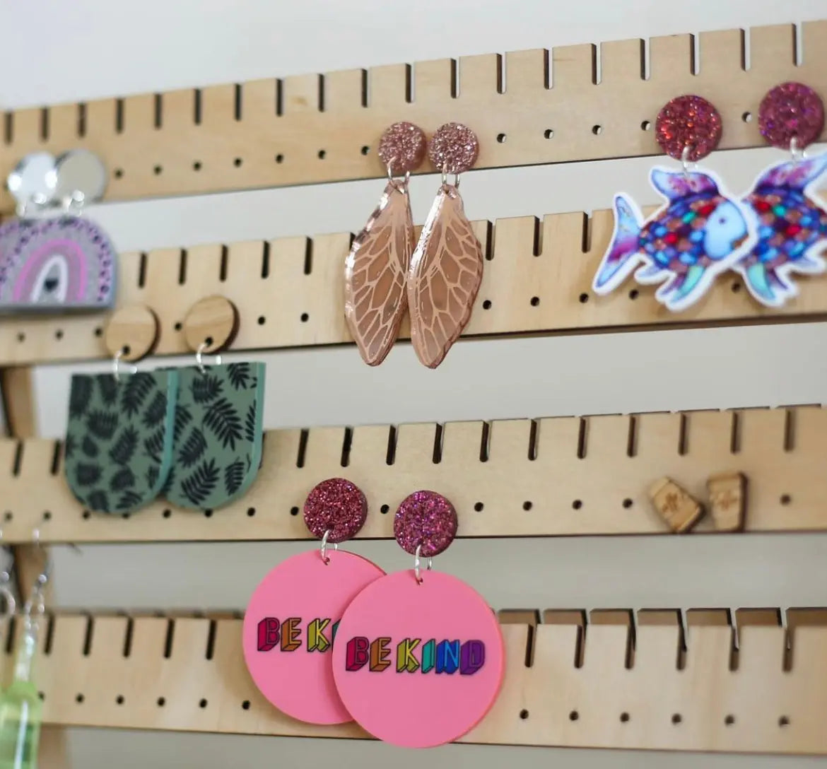 Wooden Tier Earring Display Stand KK Scents & Co.