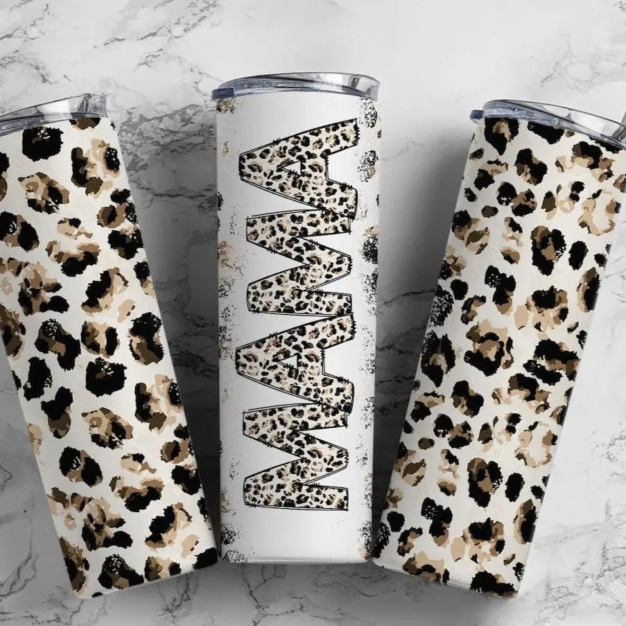 Leopard Mama 20oz Printed Tumbler KK Scents & Co.