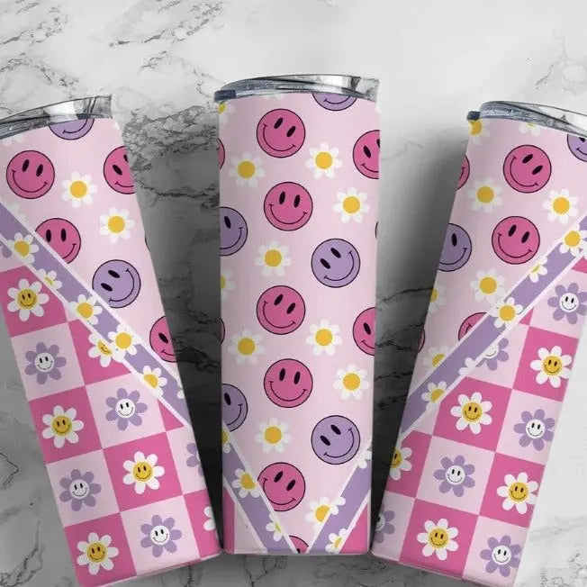 Retro Checkered 20oz Tumbler KK Scents & Co.