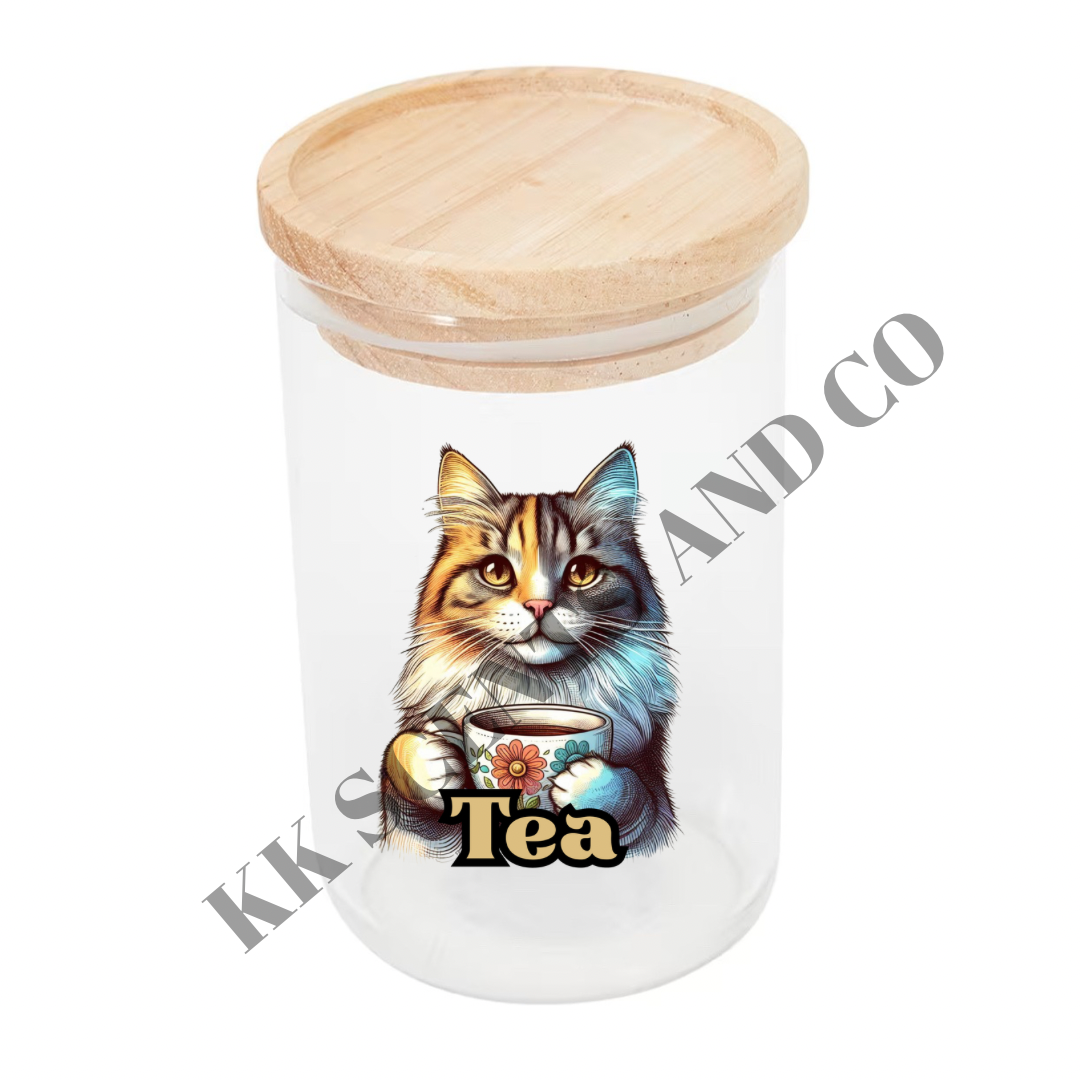 Cats Canister Decal - Tea