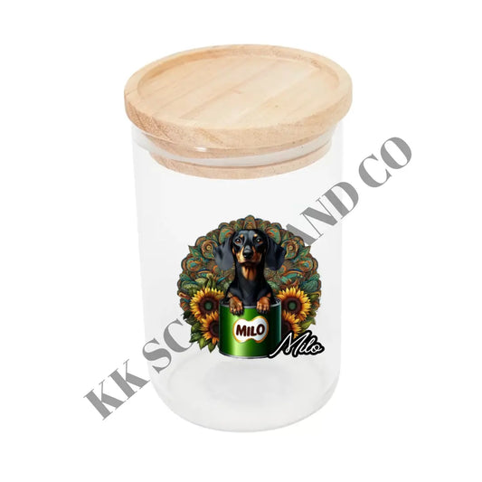 Dachshund Canister Decal - Milo KK Scents & Co.