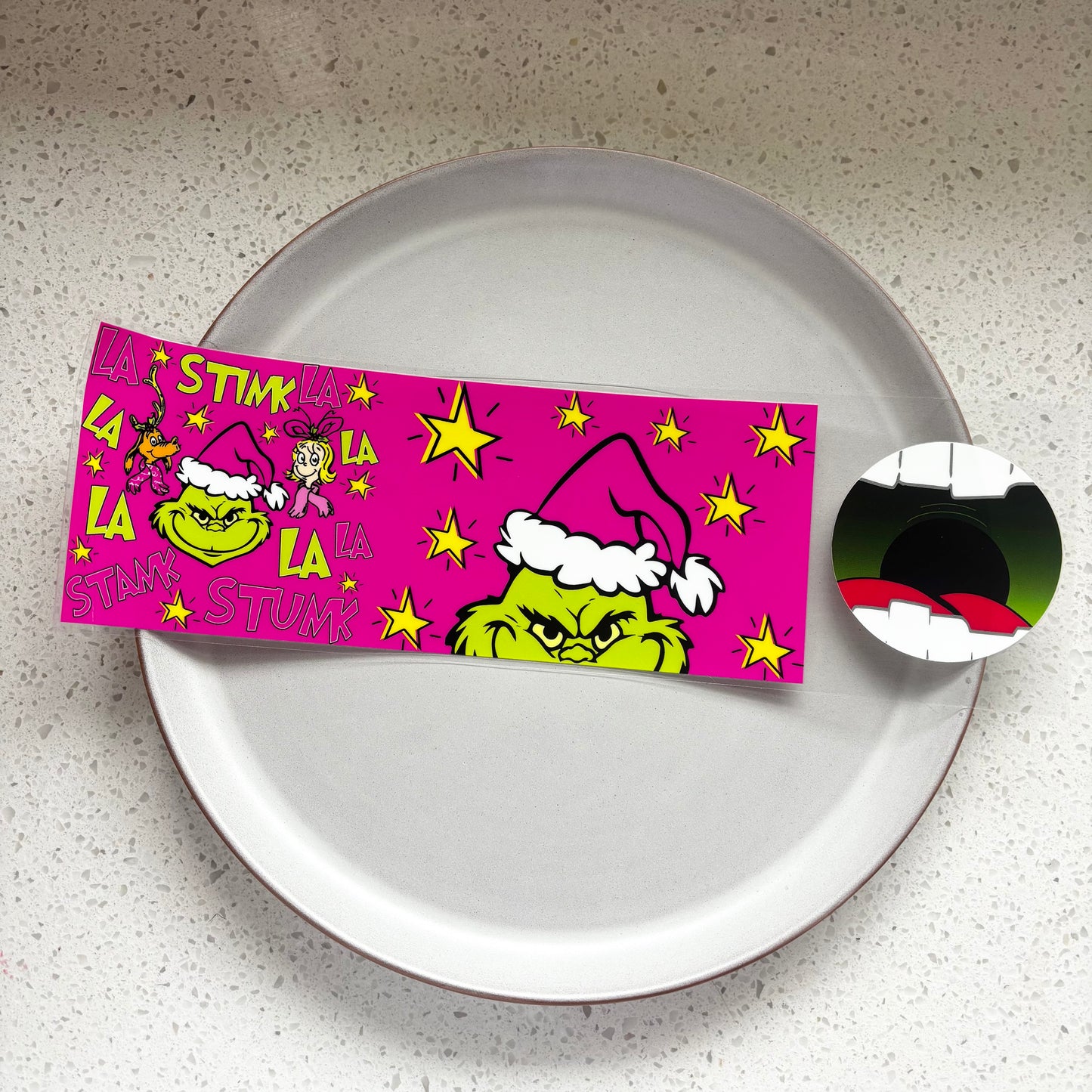 Pink Grinch 11oz Mug Wrap