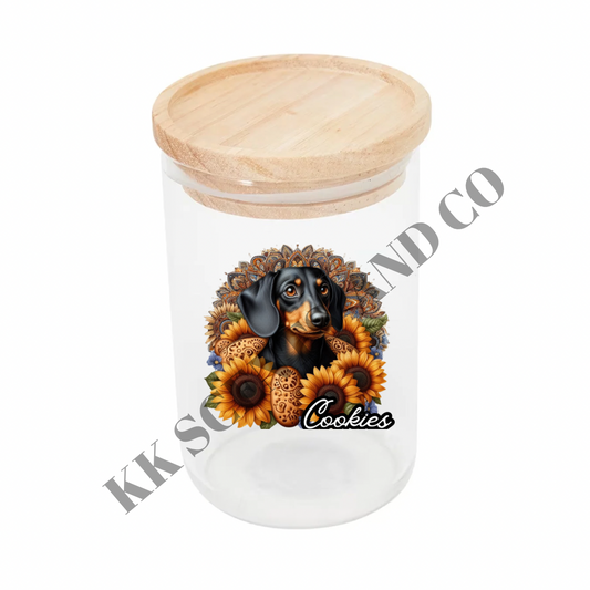 Dachshund Canister Decal - Cookies