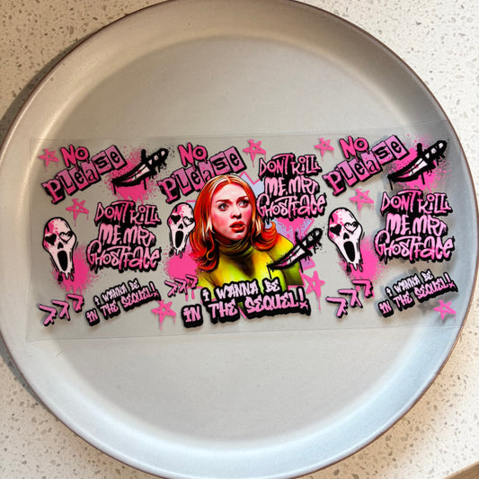 Scream Quote UV DTF WRAP