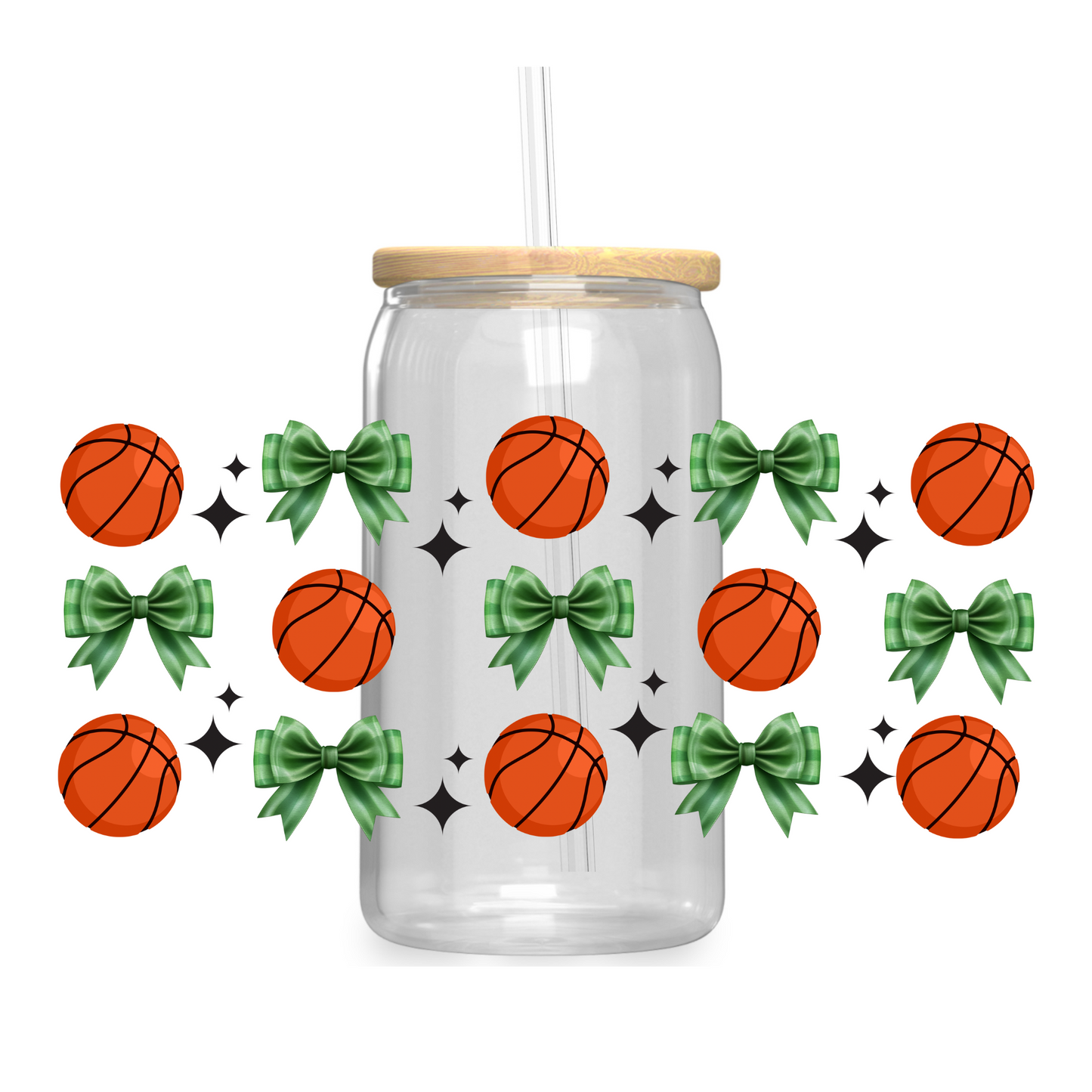 Basketball & Bows UV DTF WRAP