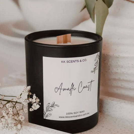 Wooden wick soy candle Australia