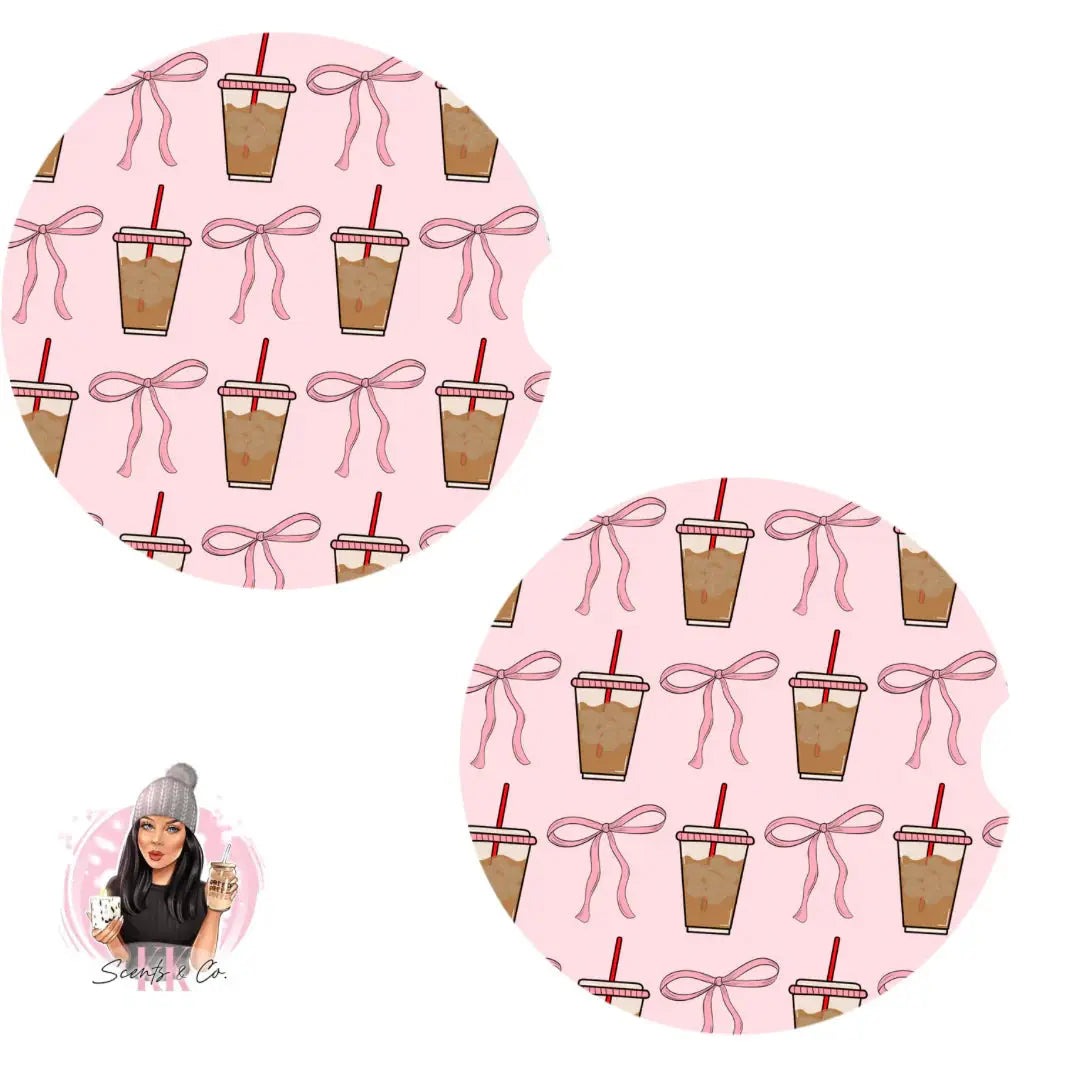 Coffee & Bows - Car Coaster Sub Print KK Scents & Co.