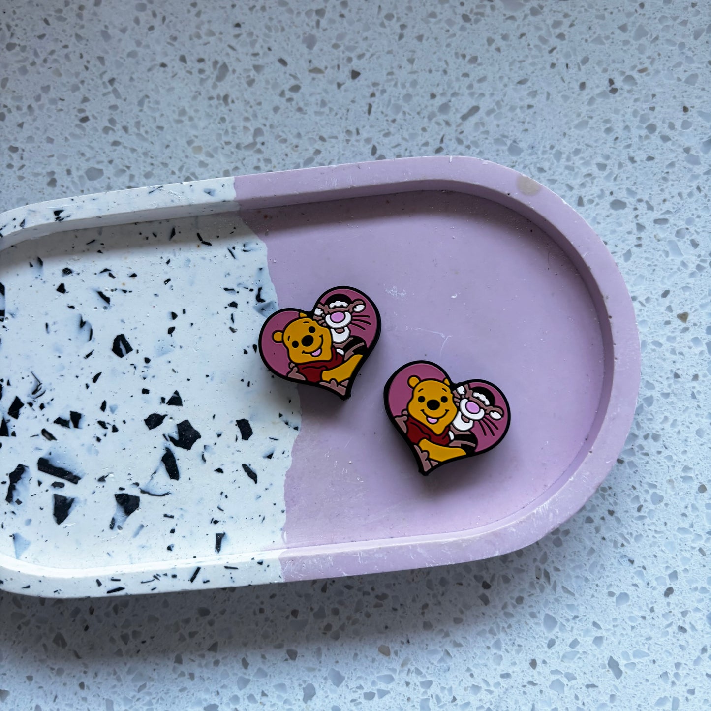 Winnie Heart Silicone Bead