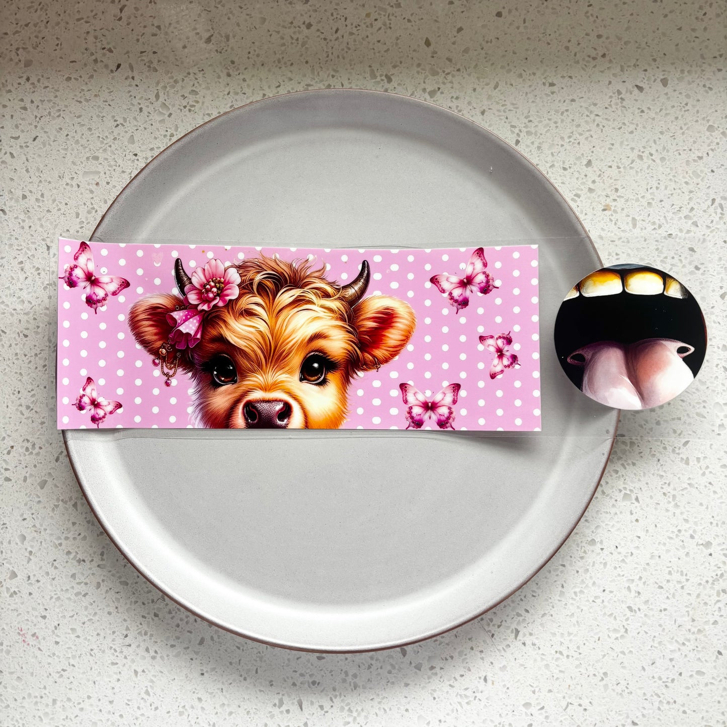 Pink Highland Cow 11oz Mug Wrap