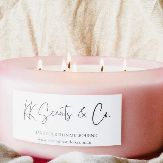 2kg mega candle bowl pink