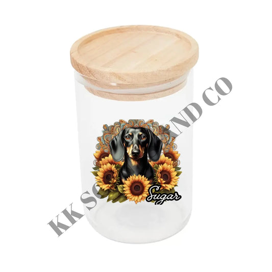 Dachshund Canister Decal - Sugar KK Scents & Co.