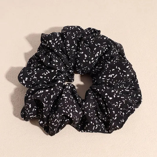 Black Spotted XL Scrunchie