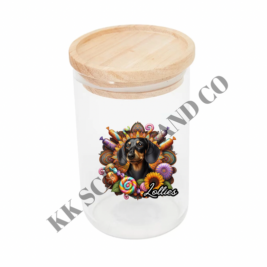 Dachshund Canister Decal - Lollies