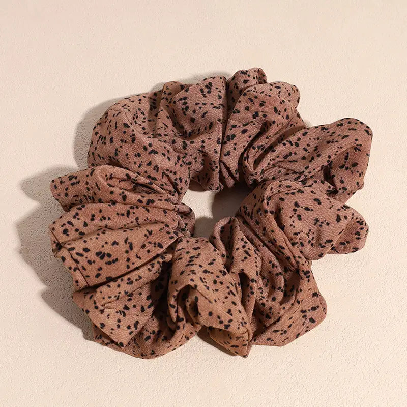 Brown Spotted XL Scrunchie
