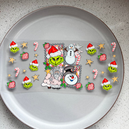 Snowman & Grinch UV DTF WRAP
